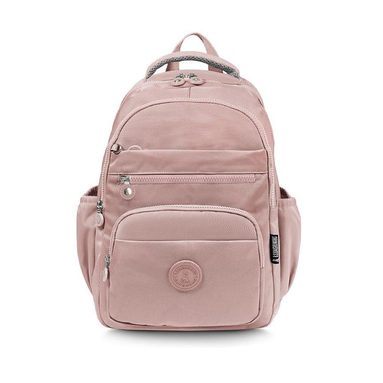 B.S.D.S冰山袋鼠 - 時光旅人 - 知性大容量附插袋胸扣後背包 - 奶茶杏【B1810-C】