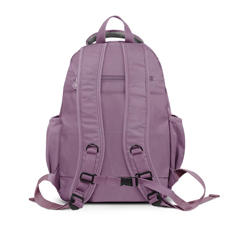 B.S.D.S冰山袋鼠 - 時光旅人 - 知性大容量附插袋胸扣後背包 - 深芋紫【B1810-U】