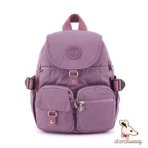 B.S.D.S冰山袋鼠 - 時光旅人 - 知性加大款附插袋後背包 - 深芋紫【B0015-U】