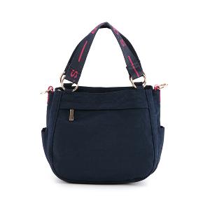 B.S.D.S冰山袋鼠 - 非常莓好 - 織帶拼接手提兩用包 - 莓果藍【8012-BP】