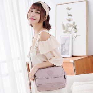 B.S.D.S冰山袋鼠 - 時光旅人 - 知性休閒多隔層斜背包 - 淡紫色【B0025-2PR】