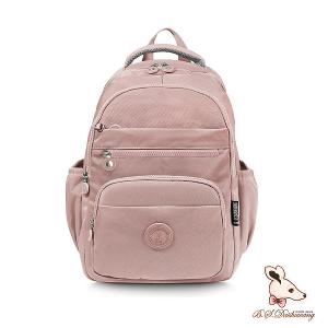 B.S.D.S冰山袋鼠 - 時光旅人 - 知性大容量附插袋胸扣後背包 - 奶茶杏【B1810-C】