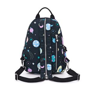 B.S.D.S冰山袋鼠 - 楓糖瑪芝 - 輕旅單肩後背兩用包 - 星球黑【Z108KK】