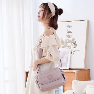 B.S.D.S冰山袋鼠 - 時光旅人 - 知性休閒多隔層斜背包 - 淡紫色【B0025-2PR】