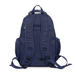 B.S.D.S冰山袋鼠 - 時光旅人 - 知性大容量附插袋胸扣後背包 - 藍色【B1810-B】