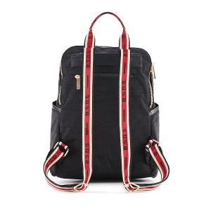 B.S.D.S冰山袋鼠 - 非常莓好 - 織帶拼接可拆式後背包 - 紅磚黑【8020-KR】