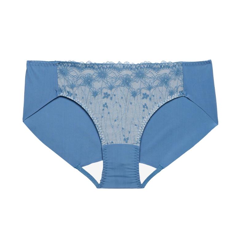 莎薇-SAVVY21 M-LL中低腰三角褲(藍) 搭配內褲