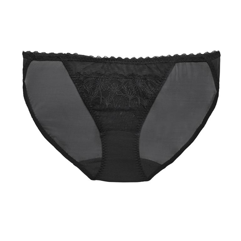 莎薇-SAVVY21 M-LL中低腰細帶三角褲(黑) 搭配內褲