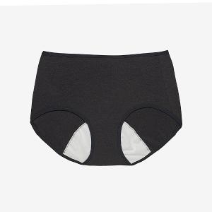嬪婷-生理褲 M-LL中低腰小平口日間生理褲(極簡黑) 