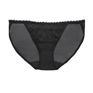 莎薇-SAVVY21 M-LL中低腰細帶三角褲(黑) 搭配內褲