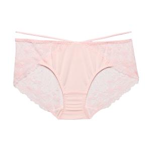 莎薇-SAVVY21 M-LL中低腰交叉織帶三角褲(粉) 搭配內褲