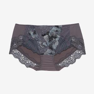 莎露-優雅系列 M-LL中低腰平口褲(松石灰) 搭配內褲