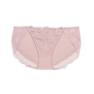 莎薇-高級魔推 M-LL中低腰三角褲(柔軟粉) 搭配內褲