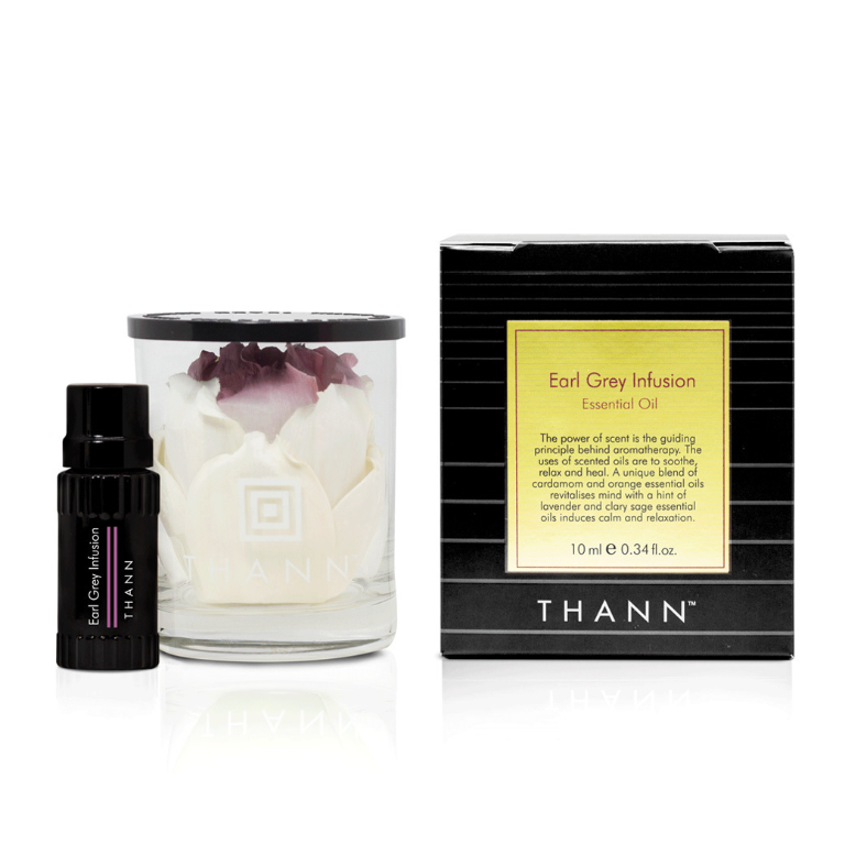 THANN 伯爵茶複方精油10ml+索拉花擴香杯