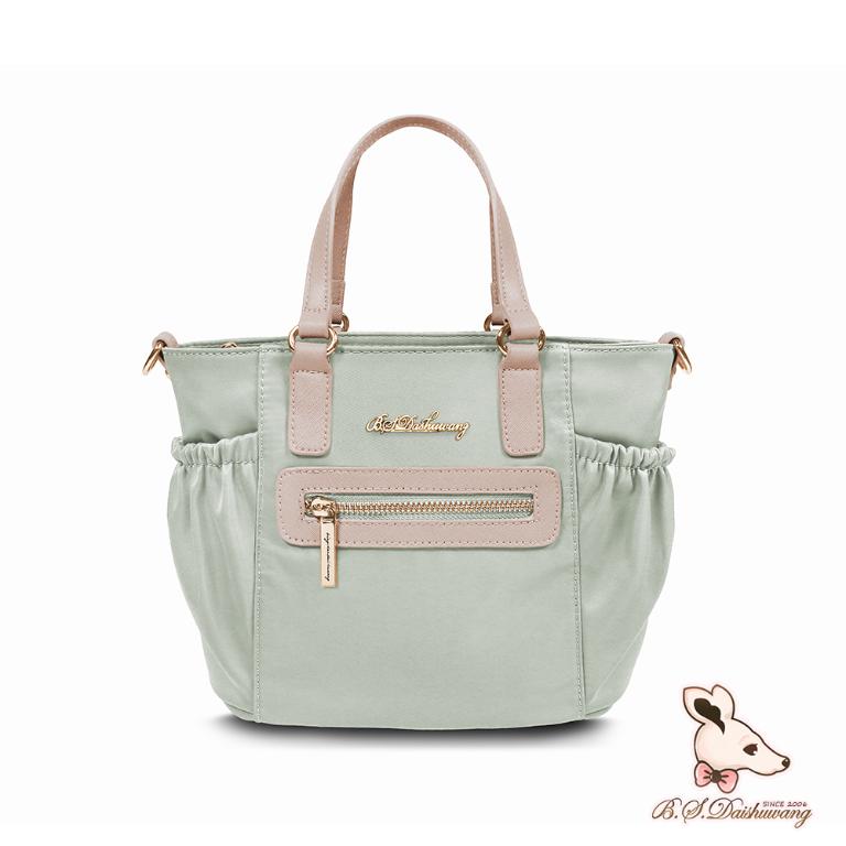 B.S.D.S冰山袋鼠 - 知性巴黎 - 優雅美學手提兩用微笑包 - 抹茶綠【J2028-G】