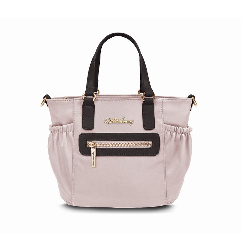 B.S.D.S冰山袋鼠 - 知性巴黎 - 優雅美學手提兩用微笑包 - 奶茶杏【J2028-C】