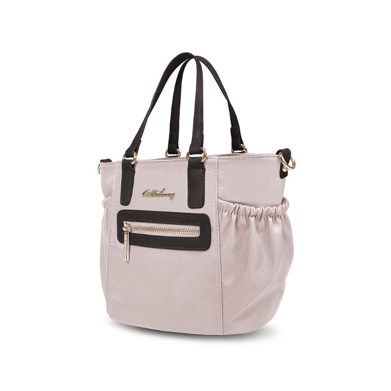 B.S.D.S冰山袋鼠 - 知性巴黎 - 優雅美學手提兩用微笑包 - 奶茶杏【J2028-C】