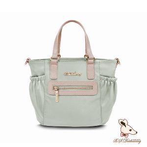 B.S.D.S冰山袋鼠 - 知性巴黎 - 優雅美學手提兩用微笑包 - 抹茶綠【J2028-G】