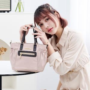 B.S.D.S冰山袋鼠 - 知性巴黎 - 優雅美學手提兩用微笑包 - 奶茶杏【J2028-C】