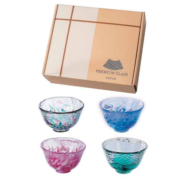 日本津輕 手作清酒杯組(4入禮盒組)/1組