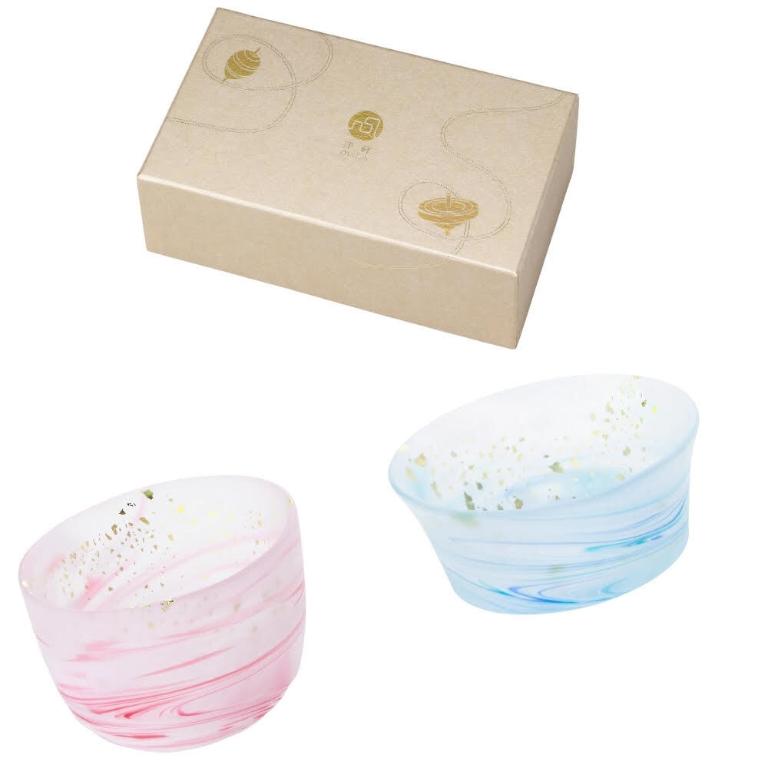 日本津輕 兔波旋轉清酒杯對杯組/1組