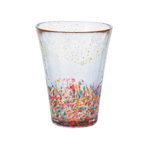日本津輕 手作金彩花火飲料杯-305ml/1入