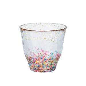 日本津輕 手作金彩花火水杯-330ml/1入