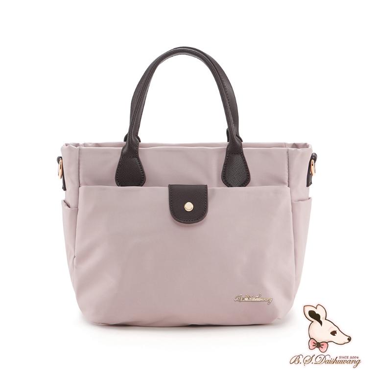 B.S.D.S冰山袋鼠 - 知性巴黎 - 優雅美學手提兩用蝙蝠包 - 奶茶杏【J2023-C】