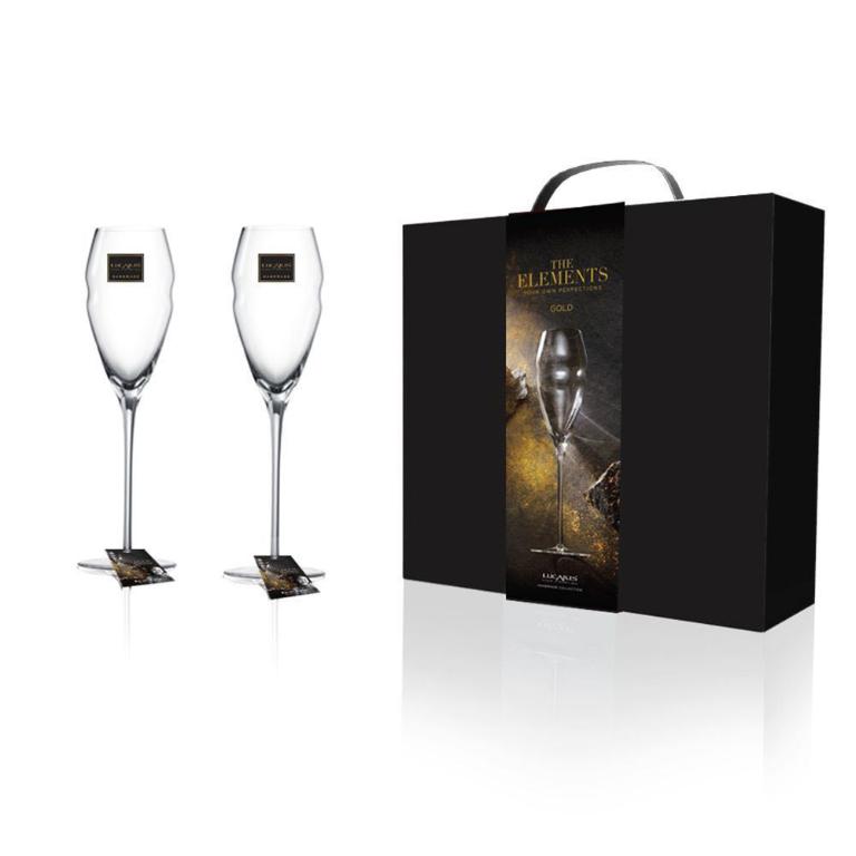 Lucaris 無鉛水晶手工杯GOLD-275ml/2入禮盒組