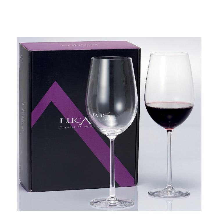 Lucaris 上海系列無鉛水晶波爾多紅酒杯-755ml(2入方形禮盒組)/1組