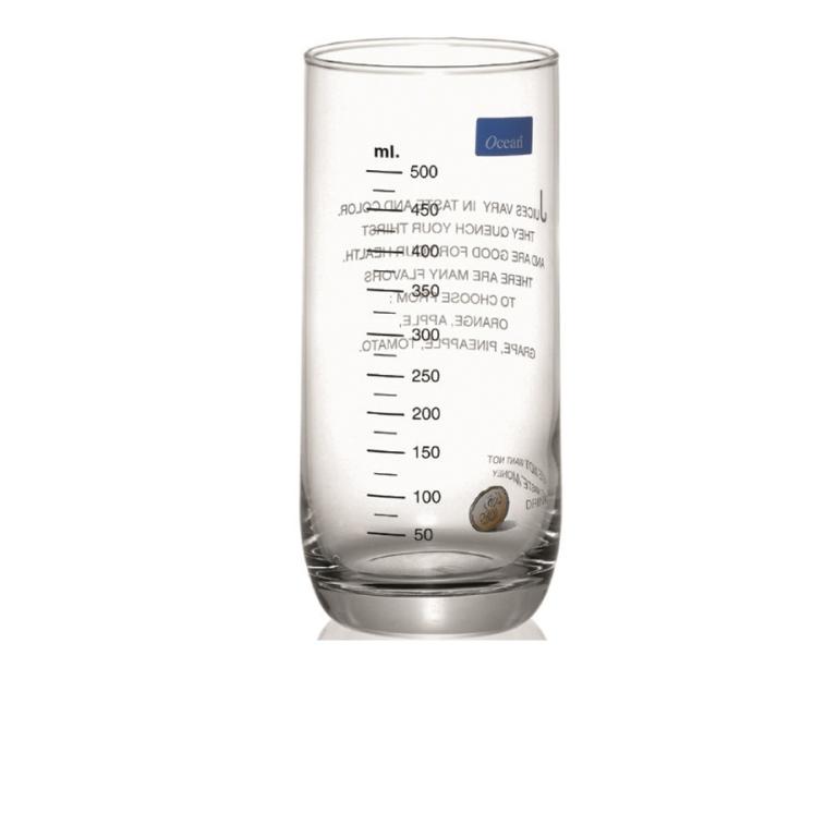 Ocean Juice&Health 刻度花杯-625ml/6入