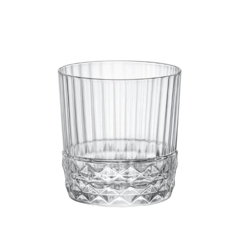 Bormioli Rocco 美式復古雕紋無鉛水晶洛克杯-300ml/6入