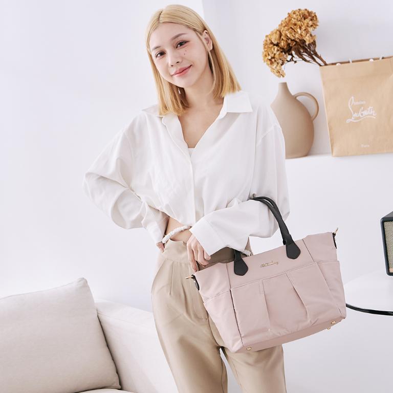 B.S.D.S冰山袋鼠 - 知性巴黎 - 優雅美學加大款多層泡芙包 - 奶茶杏【J2024-C】