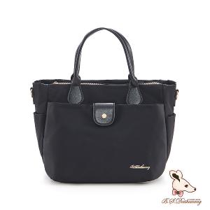 B.S.D.S冰山袋鼠 - 知性巴黎 - 優雅美學手提兩用蝙蝠包 - 經典黑【J2023-K】