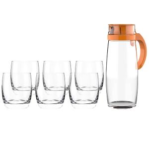 Ocean 橘色一壺六杯禮盒組/1組