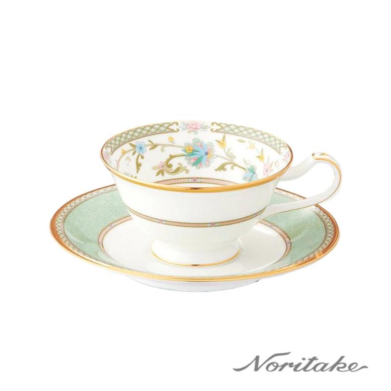 Noritake 優雅風範紅茶單客杯(綠)(骨瓷)(原廠禮盒)
