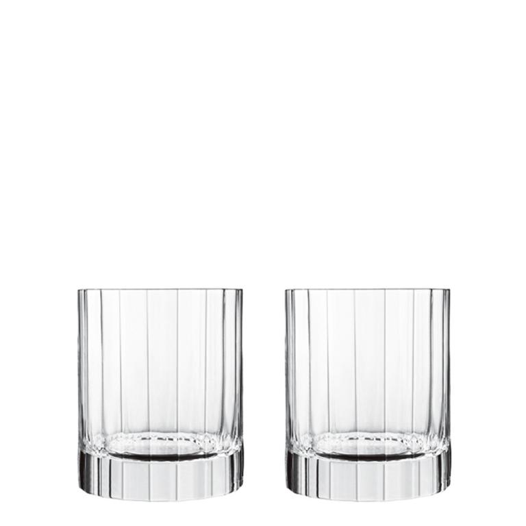 Luigi bormioli 無鉛水晶直線條威士忌杯-335ml(兩入禮盒組)/1組