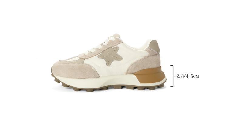 Ben&1966復古街頭風厚底Q軟休閒鞋-米白(256022)