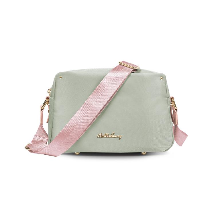 B.S.D.S冰山袋鼠 - 知性巴黎 - 優雅美學多層收納斜背包 - 抹茶綠【J2026-G】