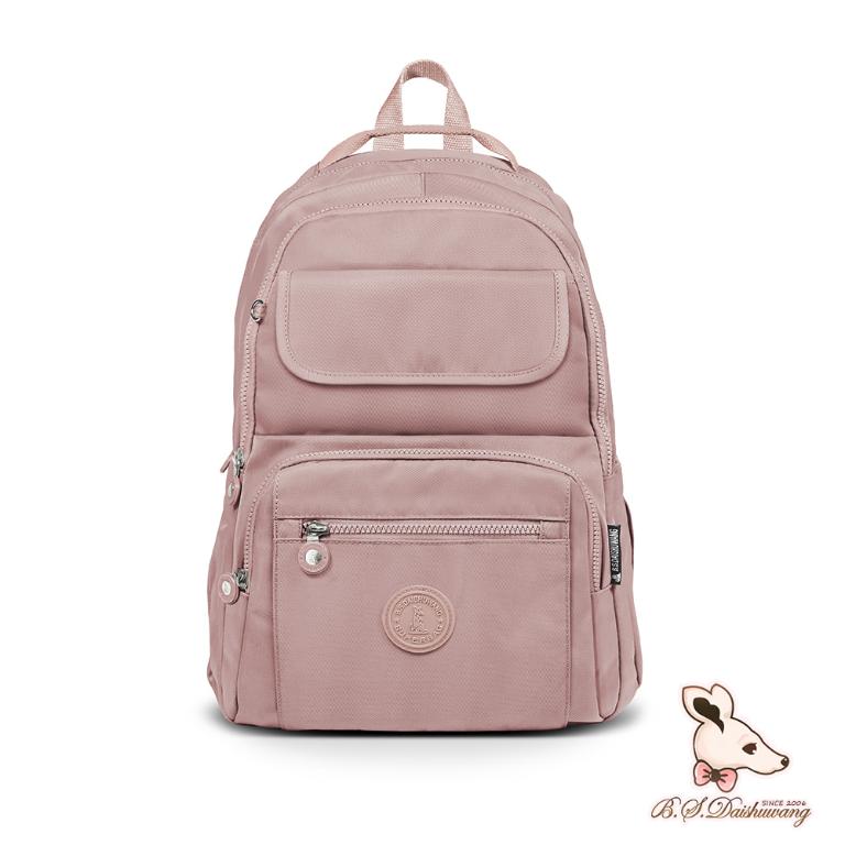 B.S.D.S冰山袋鼠 - 時光旅人 - 知性多口袋附插袋胸扣後背包 - 奶茶杏【B1252C】
