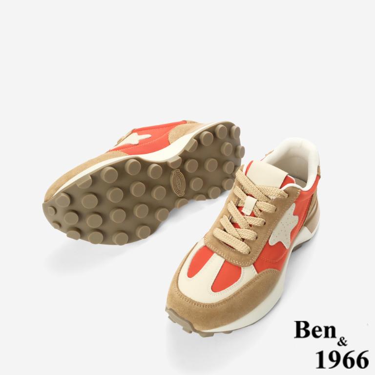 Ben&1966復古街頭風厚底Q軟休閒鞋-西瓜紅(256021)