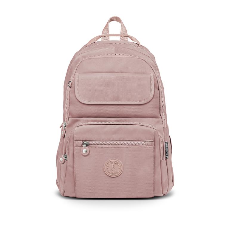 B.S.D.S冰山袋鼠 - 時光旅人 - 知性多口袋附插袋胸扣後背包 - 奶茶杏【B1252C】