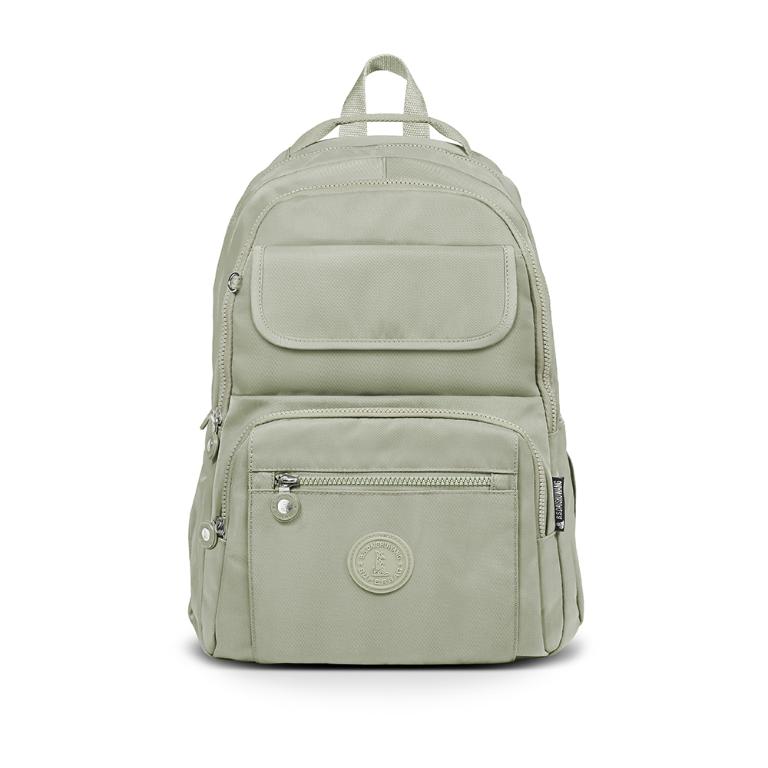 B.S.D.S冰山袋鼠 - 時光旅人 - 知性多口袋附插袋胸扣後背包 - 抹茶綠【B1252MG】