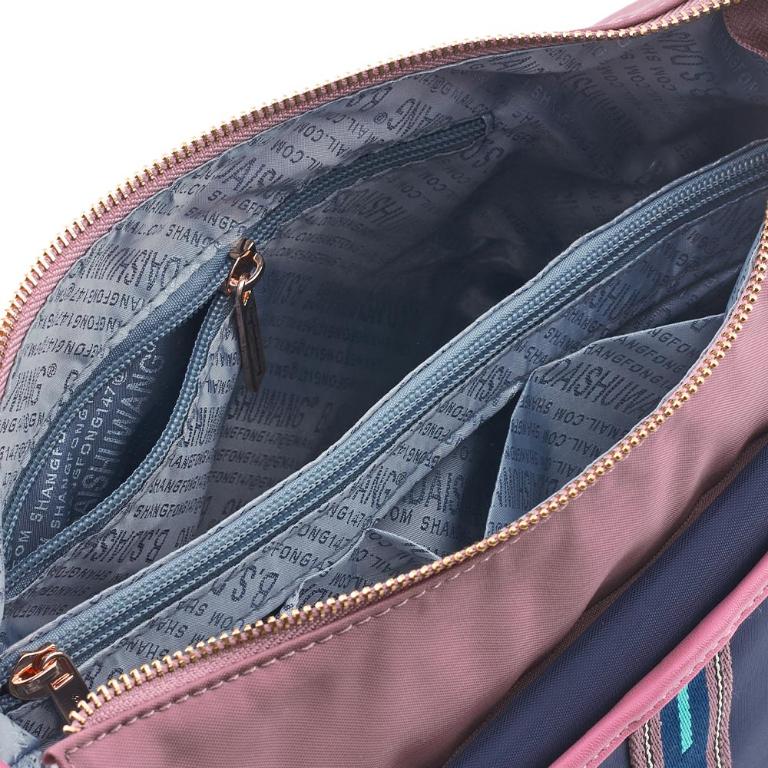 B.S.D.S冰山袋鼠 - 非常莓好 - 織帶拼接休閒輕量斜背包 - 藕紫灰【7007-GU】