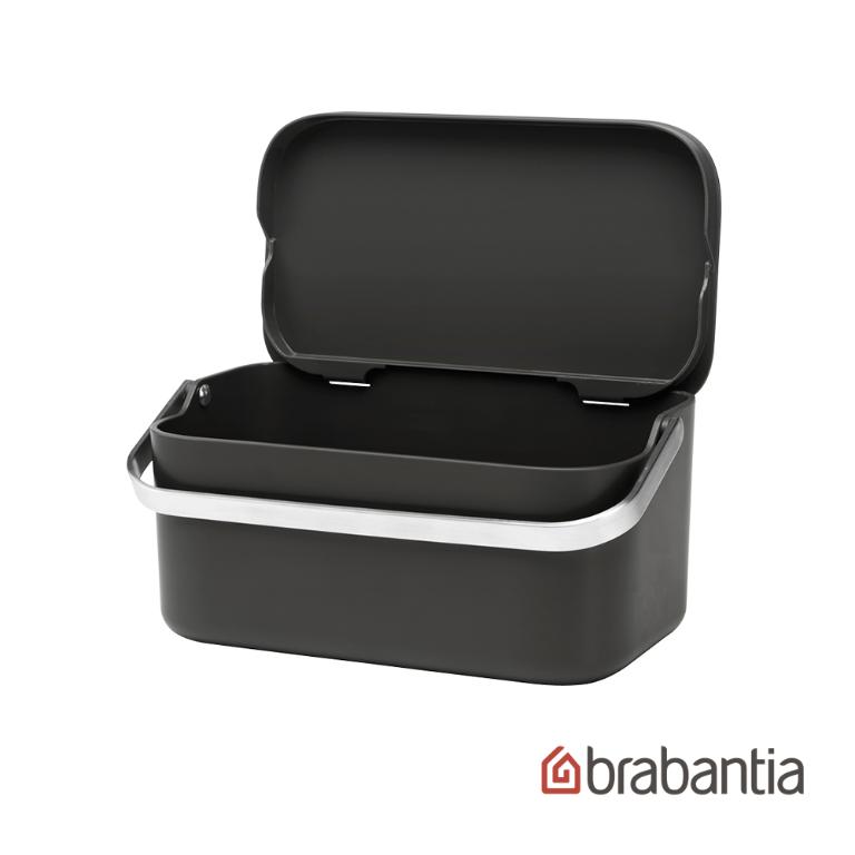 Brabantia 桌上型手提廚餘桶1.8L-深灰