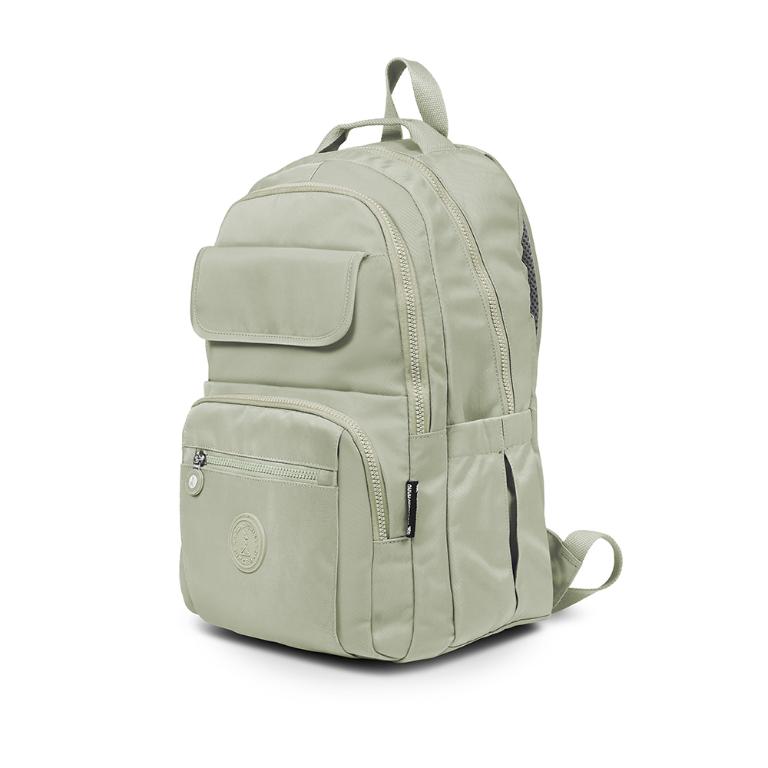 B.S.D.S冰山袋鼠 - 時光旅人 - 知性多口袋附插袋胸扣後背包 - 抹茶綠【B1252MG】