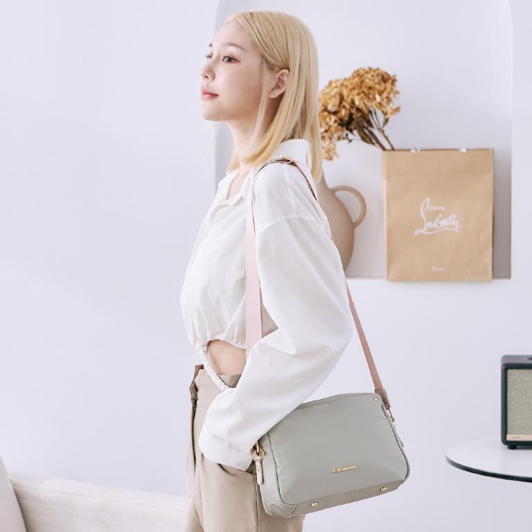 B.S.D.S冰山袋鼠 - 知性巴黎 - 優雅美學多層收納斜背包 - 抹茶綠【J2026-G】