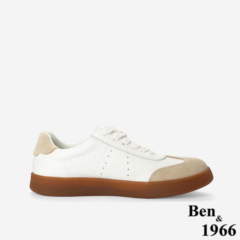 Ben&1966高級頭層牛皮舒適德訓鞋-杏(256113)
