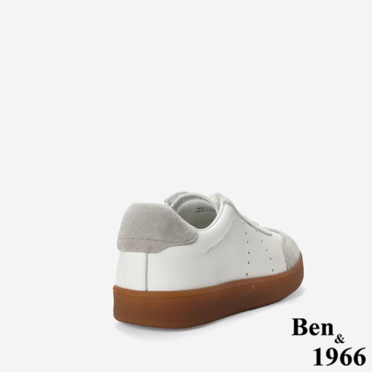 Ben&1966高級頭層牛皮舒適德訓鞋-淺灰(256112)