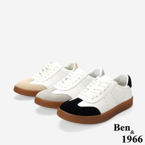Ben&1966高級頭層牛皮舒適德訓鞋-淺灰(256112)